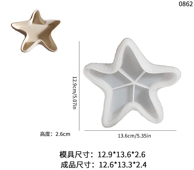 Seashell & Starfish Trinket Tray Mold