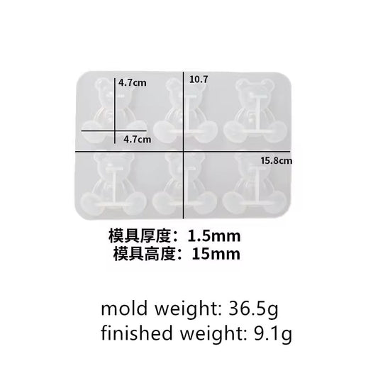 Mini Teddy Bear Mold — 2 Styles