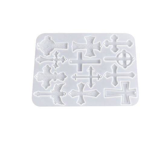 Cross Pendant Mold — 12-cavity