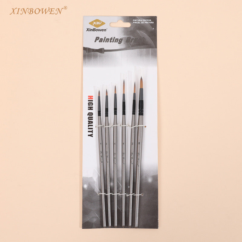 6 Piece Precision Brush Set