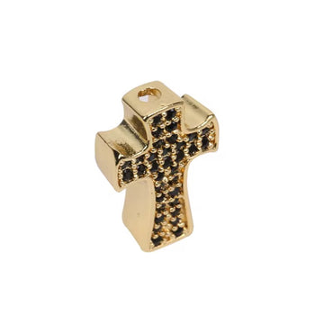 Cross Zircon Inlay Spacer Bead