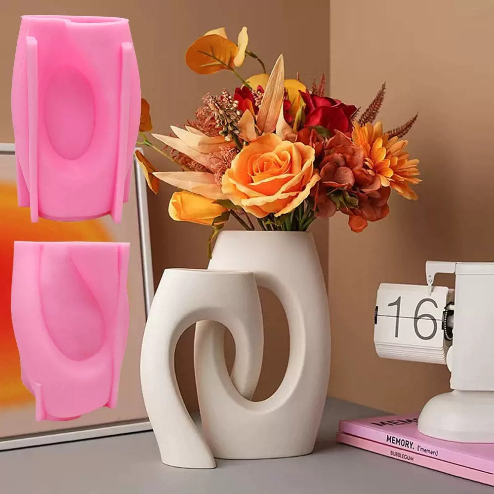 Oval Twin Silicone vase molds