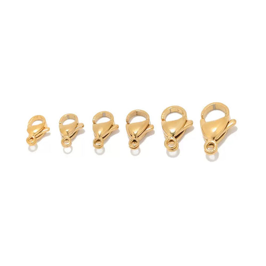 Stainless Steel Lobster Clasps (6*10mm) — 20 Pieces