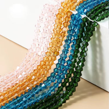 4mm Cone Crystal Glass Beads