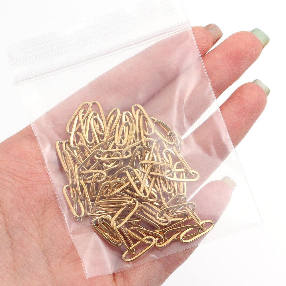Stainless Steel Paper Clip Chain — 4x12mm