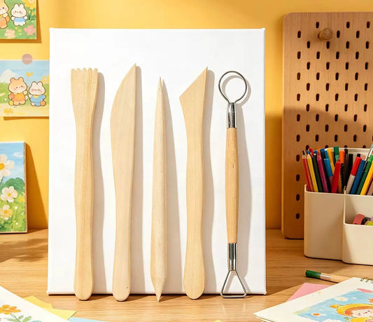 5 Piece Wooden Sculpting Tool Set
