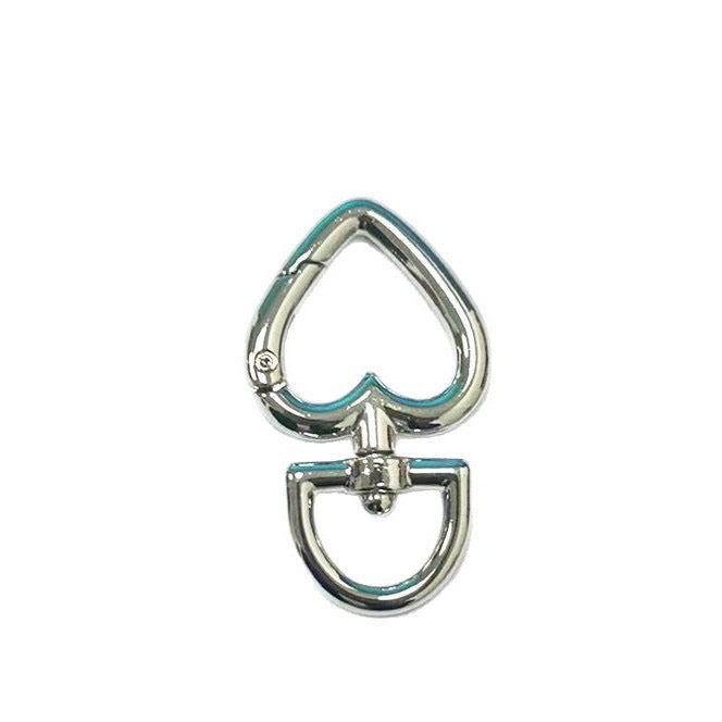 Inverted Heart Swivel Clasps — 2 Pieces