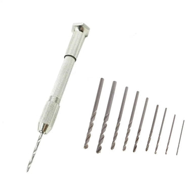 Hand Drill with 10 Twist Bits