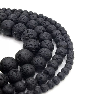 Black Lava Beads