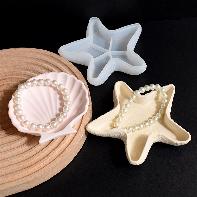 Seashell & Starfish Trinket Tray Mold