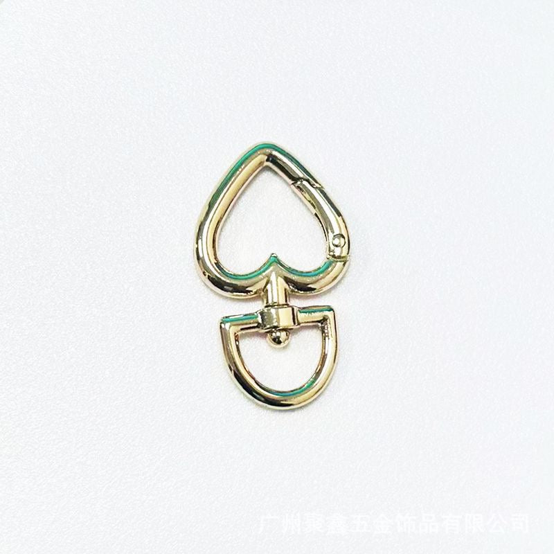 Inverted Heart Swivel Clasps — 2 Pieces