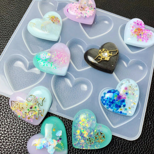 Chunky Heart Mold — 9-Cavity
