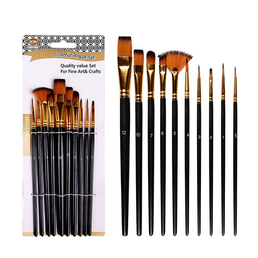 10 Piece Artist Brush Set