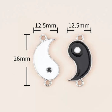 Yin Yang Bracelet Connector Charms