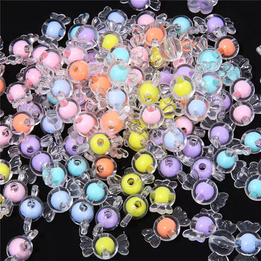 Multicolor Lucite Beads — 100grams