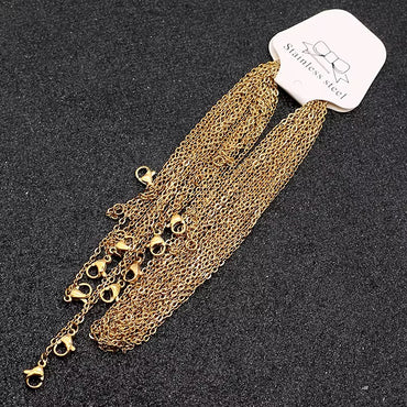 Stainless Steel O link Necklace Chain 45cm