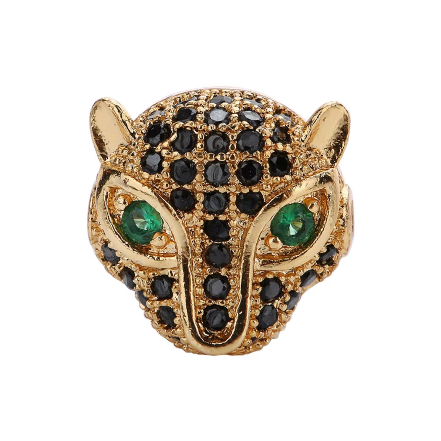 Leopard Zircon Inlay Spacer Bead