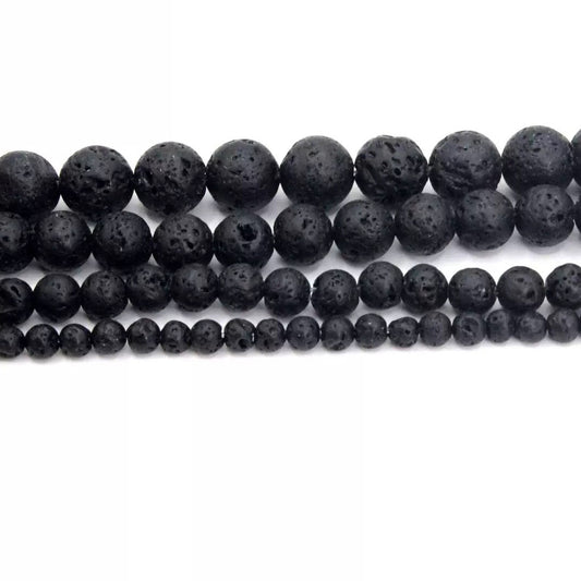 Black Lava Beads