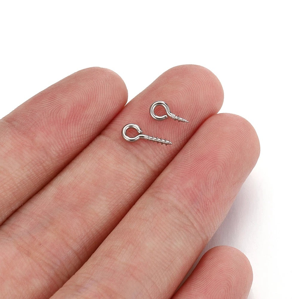 Stainless Steel Eyescrews — 50pcs