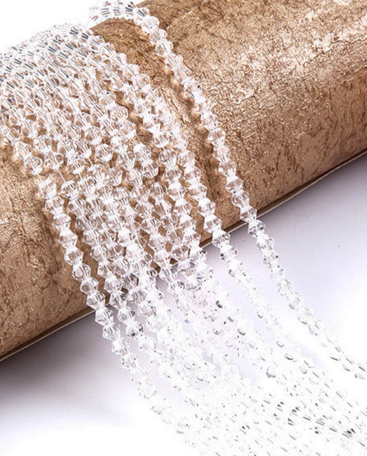 4mm Cone Crystal Glass Beads