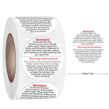 Candle Warning Labels