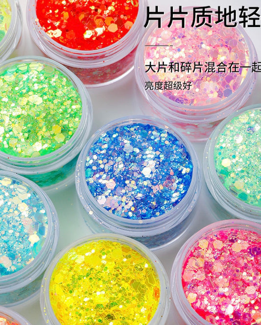 Chunky Iridescent Glitter — 8 Colors