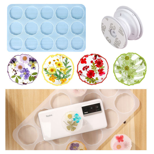 15 in 1 Irregular Round Phone Grip/ Keychain Mold