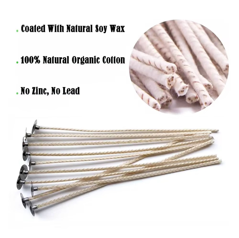 Eco Pre-waxed Smokeless Candle Wick — 20 Pieces