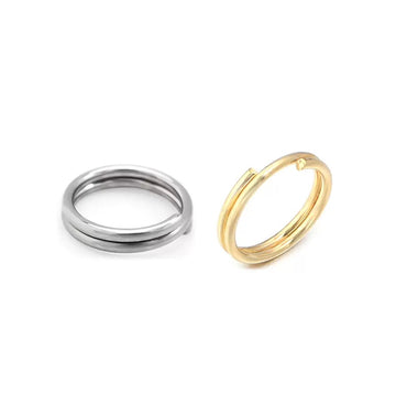 8mm Stainless Steel Split Rings — 100 Pieces