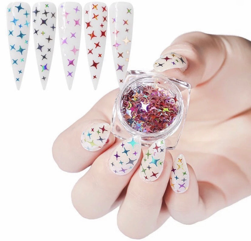 Four Angle Star Sequins Set