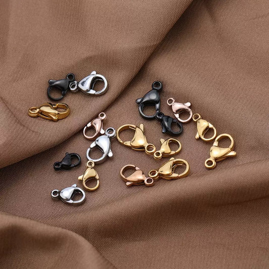 Stainless Steel Lobster Clasps (6*10mm) — 50 Pieces