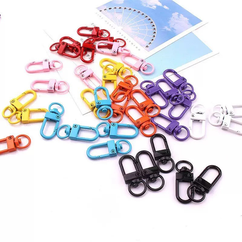 Colorful Swivel Lobster Clasps — 5 Pieces