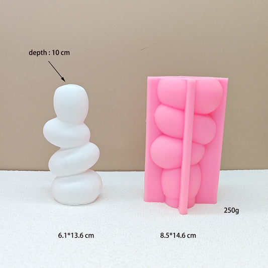 Stacked Pebble Vase Mold