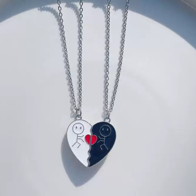 Magnetic Puzzle Heart Charm Set