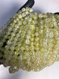 10mm yellow-white crackle beads