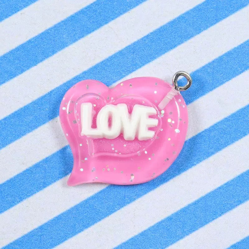 Swirl Heart Charm
