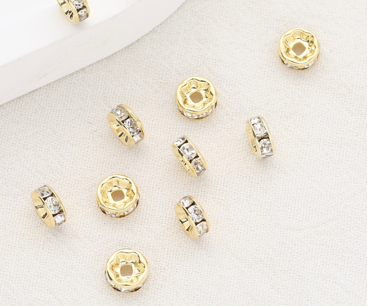 Non-tarnish Zircon spacer beads (20pcs)