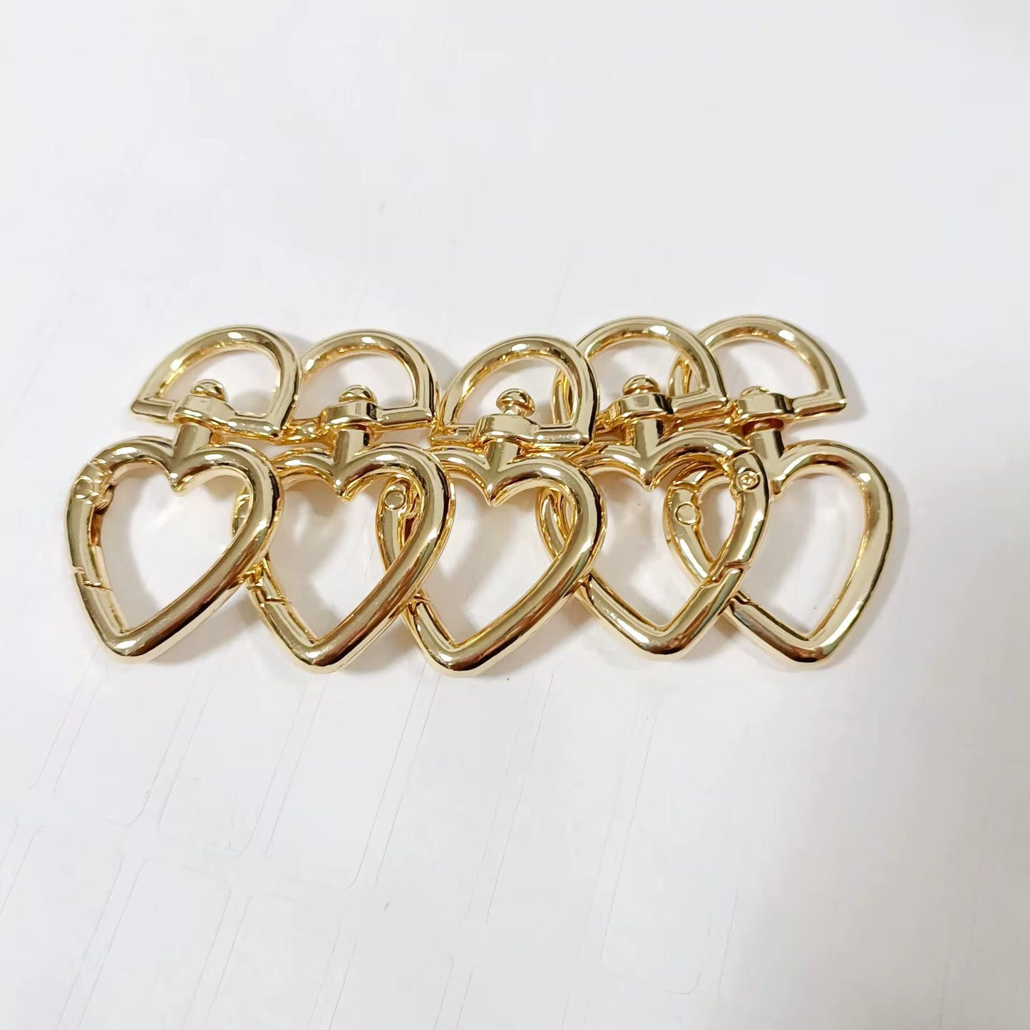 Inverted Heart Swivel Clasps — 2 Pieces