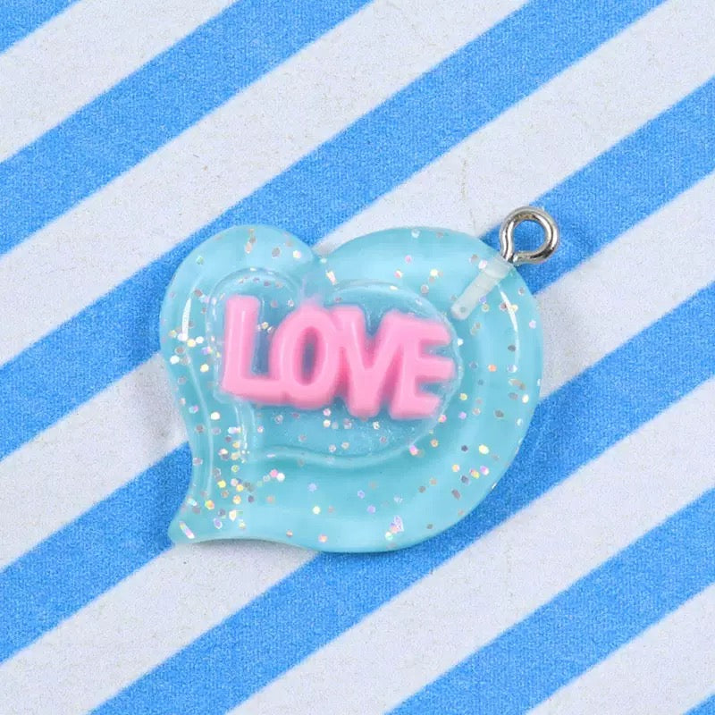 Swirl Heart Charm