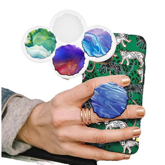 Irregular Keychain/  pop socket mold — 4 compartments