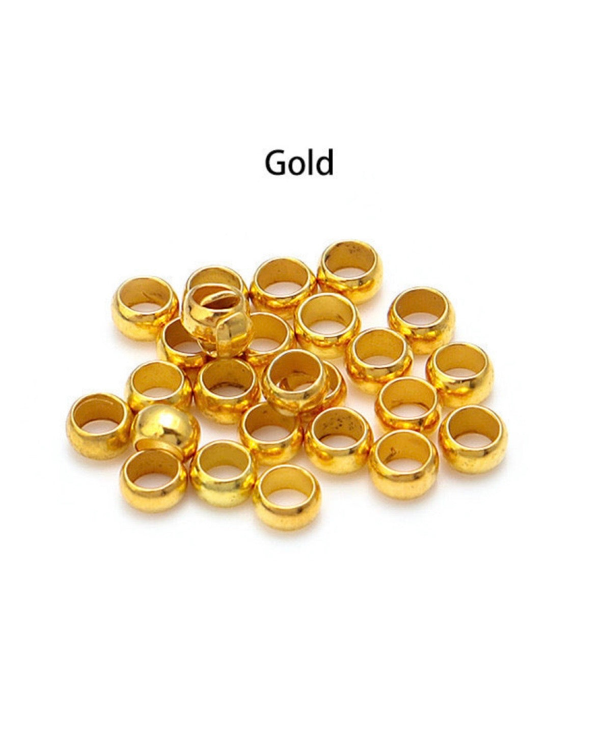 Alloy Crimp Beads (2mm)— 200 Pieces