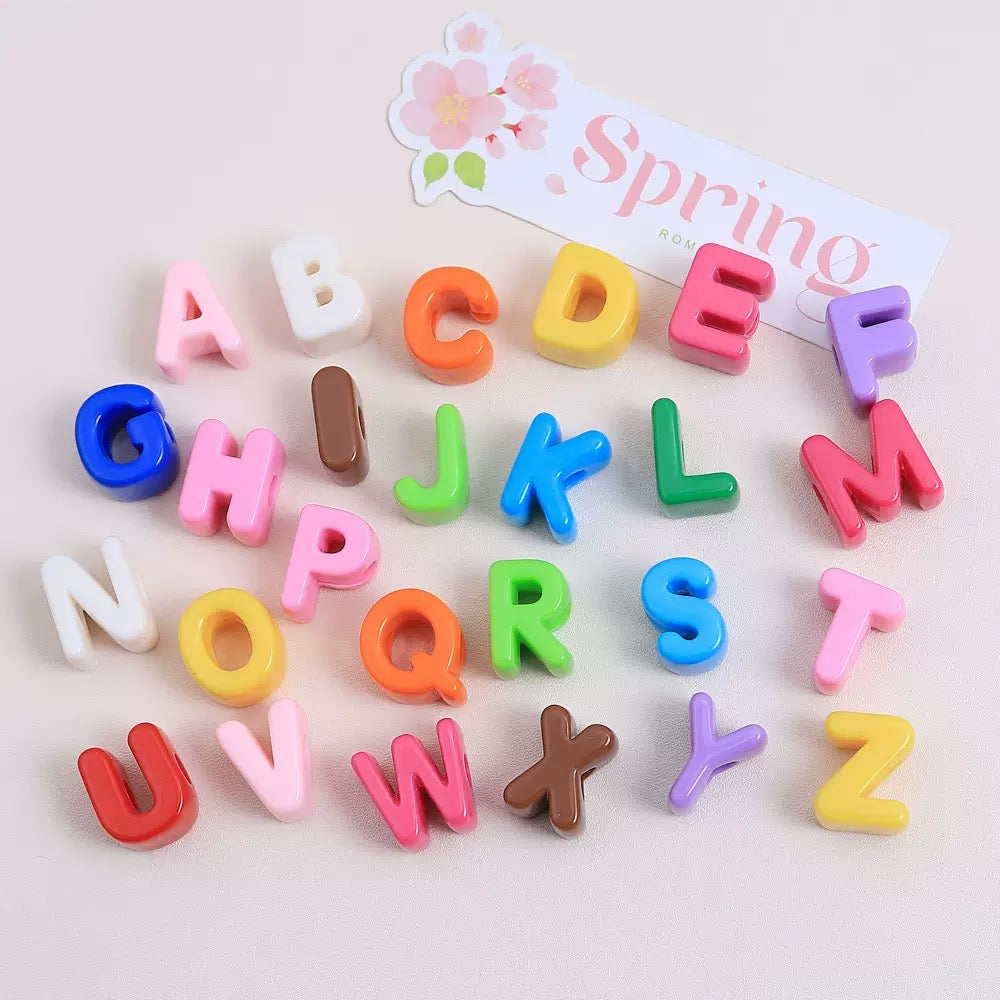 Big Acrylic Letter Beads (Random Colors)