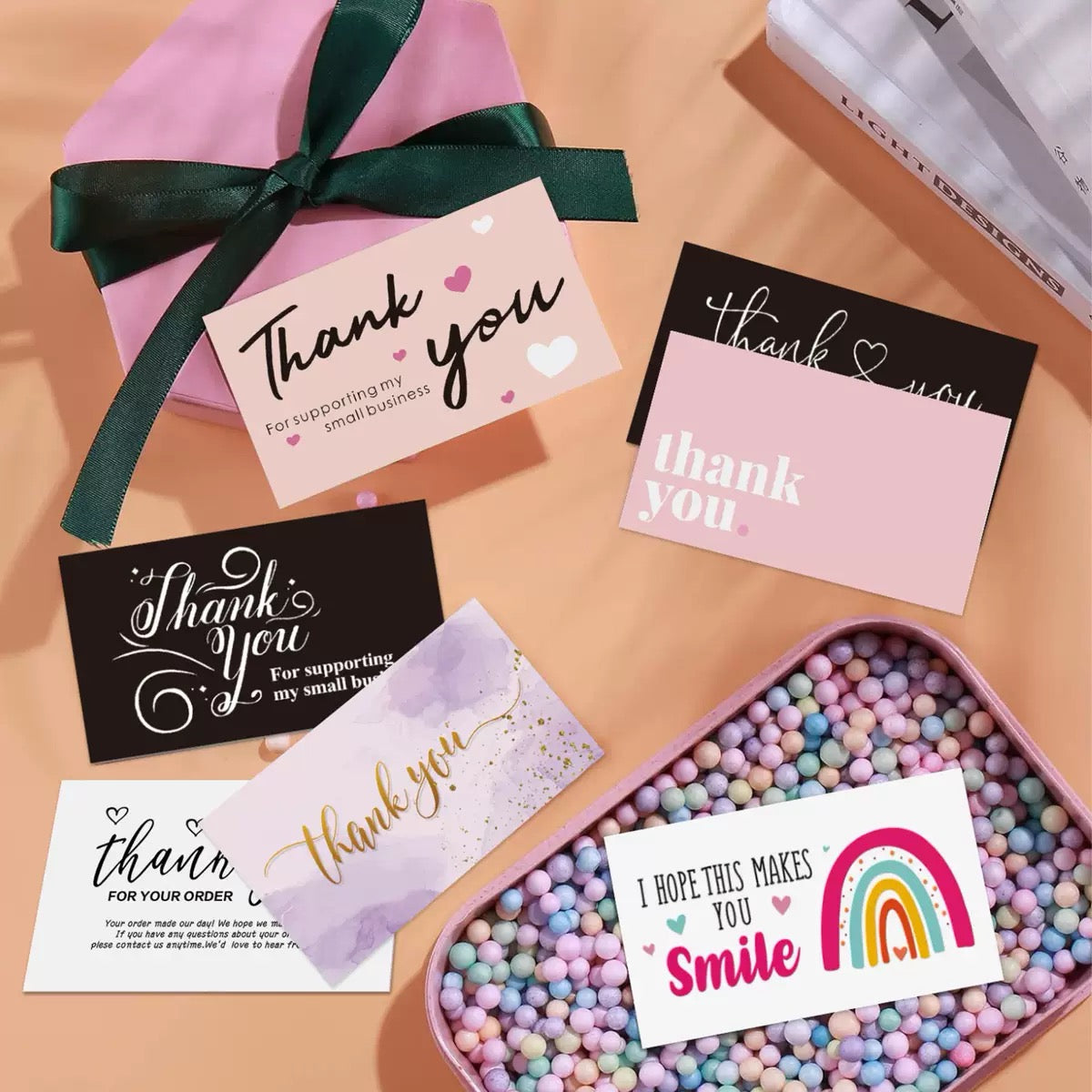 Thank You Cards — 3 Styles (25 Pieces)