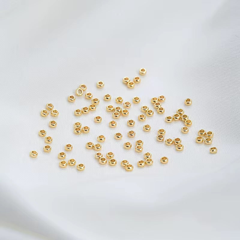 Stainless Steel Crimp Beads (2mm) — 50 Pieces