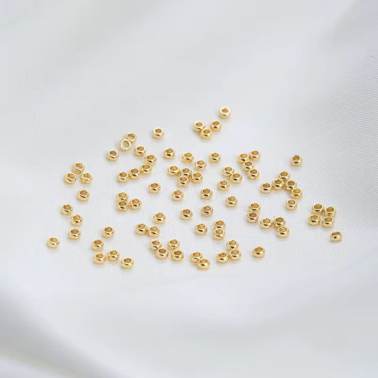 Stainless Steel Crimp Beads (2mm) — 50 Pieces
