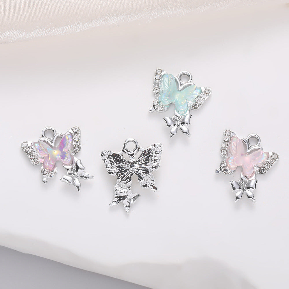 Twin Butterfly Charm