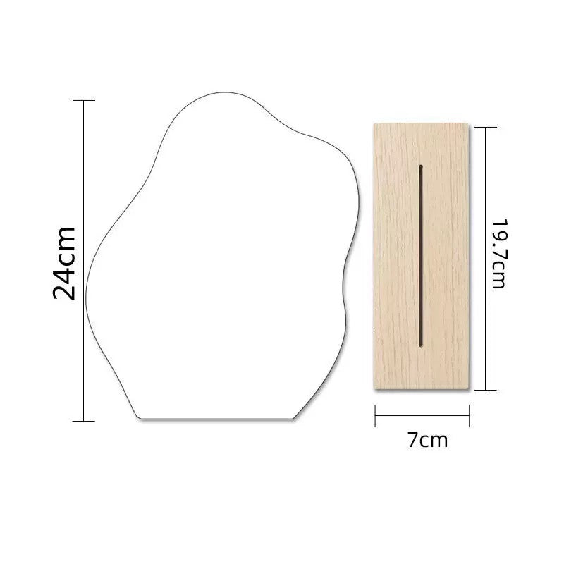 Squiggly Mirror with Base