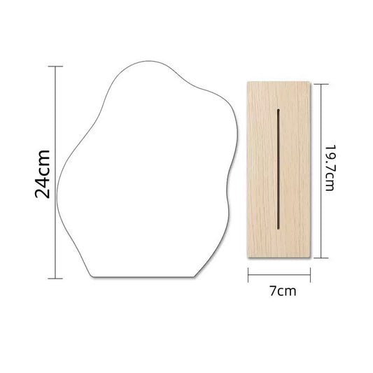 Squiggly Mirror with Base
