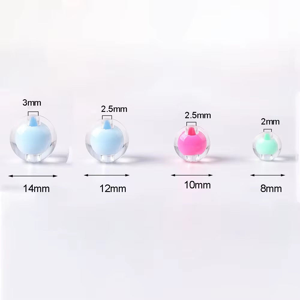 Multicolor Lucite Beads — 100grams