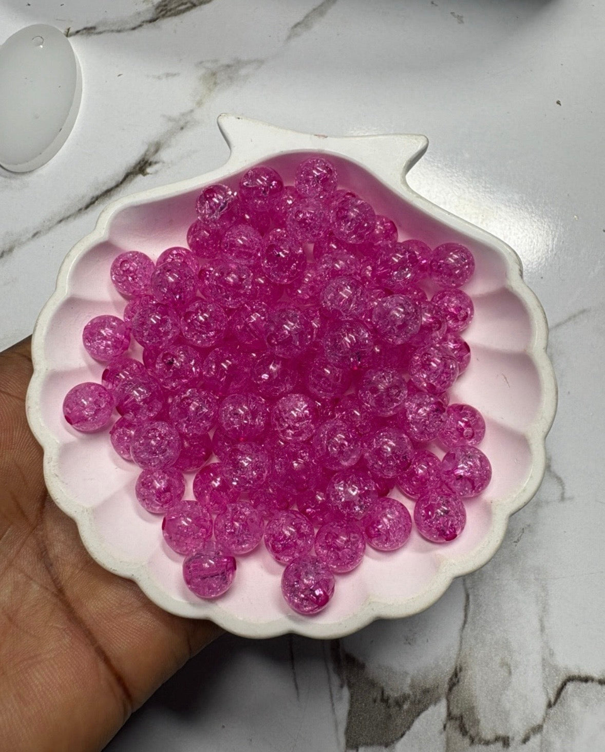 10mm Acrylic Crackle Beads — 100 Pieces